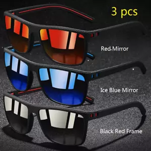 3 Stück Vintage Karomuster Polarisierte Sonnenbrille Für Männer Frauen Angeln Fa - Picture 1 of 22