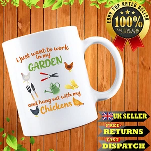 Ich will nur in meinem Garten arbeiten und mit Hühnern abhängen Teebecher #CP#EG - Bild 1 von 2