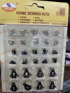 Haken und Ösen zum Annähen Verschlüsse Nähen Basteln Kleid Rock Hose BH Verschluss Haken - Bild 1 von 1