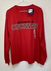 Champion University Of Cincinnati Bearcats Long Sleeve Red Shirt Men’s Sz M NWT