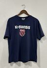 Vintage K Swiss Shirt Adult Xl Navy Blue Short Sleeve Graphic Tee Mens 90S