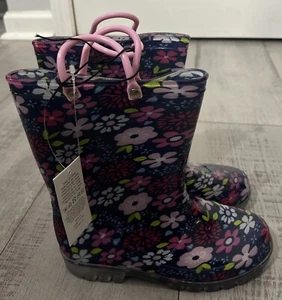 K KomForme Niños Botas de Lluvia, Botas Impermeables Fácil de Poner Talla 2 - Imagen 1 de 4