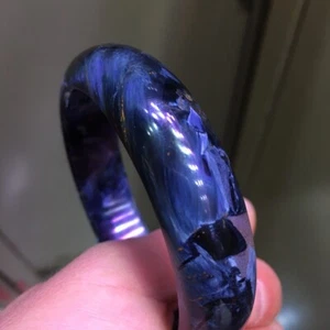 57.3mm Natural Blue Pietersite Namibia Gemstone Bangle AAAA - Picture 1 of 9