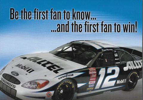 RYAN NEWMAN "ALLTEL RACING FIRST FAN BUZZ" #12 NASCAR WINSTON CUP POSTCARD Cover