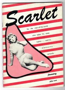 Männerzeitschrift SCARLET #2 Jan. 1958 Figurenmodelle, Hähne, Belletristik, Humor - Bild 1 von 3