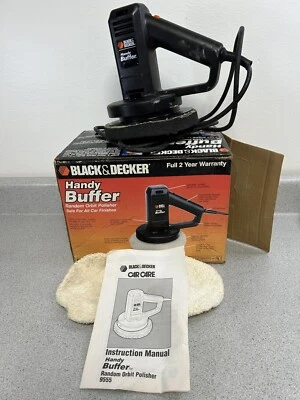 Black & Decker Práctico Tampón de Cera Orbit Pulidora Herramienta Eléctrica con Cable 9555 Foto 1 de 4