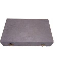 Jewelry Box Grey 11.25" x7.3"x 2" Anti-Tarnish Lining & Latch Free Shipping(JB32 - Picture 1 of 8