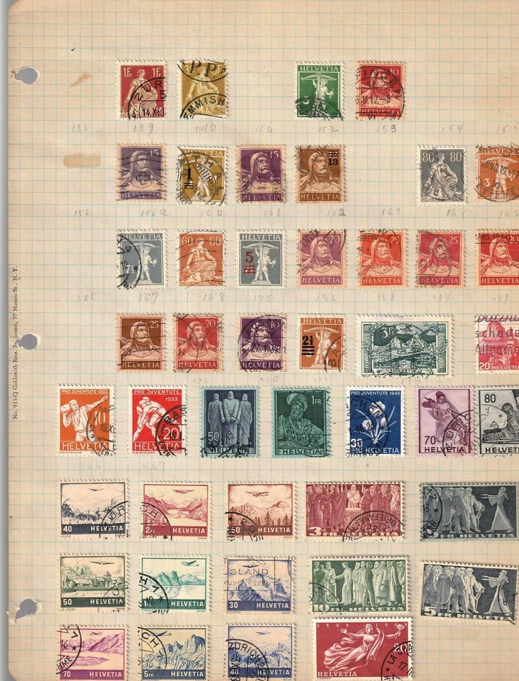 Colección Suiza Años 1914-1950 + Usado Sin Usar 4 Páginas Álbum 2021 Cat. $ 280++ Foto 1 de 4