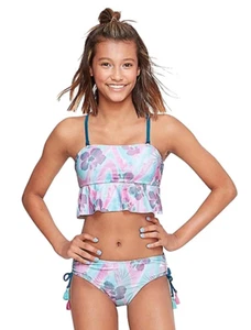 Justice Girls Swimwear Bikini Swim Set - Picture 1 of 21