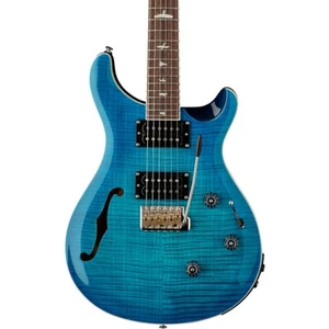 PRS SE Custom 24 Semi-Hollow Piezo Electric Guitar Lake Blue - Picture 1 of 5