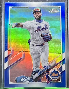 Holo refractor Amed Rosario 2021 Topps cromo azul #190/150 NY Mets envío gratuito - Imagen 1 de 4
