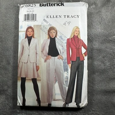 Butterick 6825 Ellen Tracy Misses Petite Jacket Skirt Pants Pattern Sz 18-22 Y2K - Image 1 of 4