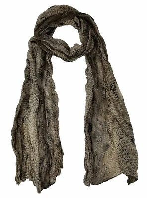 Bufanda plisada diseño piel de serpiente bufandas para mujeres niñas sólidas a la moda  Foto 1 de 4