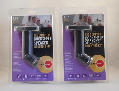 Omni Mount AB2 Audio Basics Bookshelf Speaker Mounting Kit (Black) / One Pair - Image 1 of 2