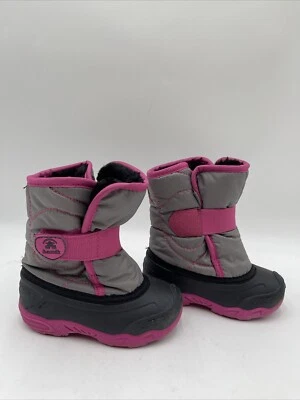 Bota de nieve para niños Kamik Snowbug 5 gris/rosa talla 8 Foto 1 de 4