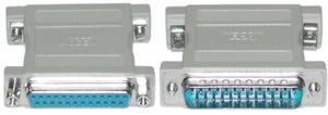 DB25 pin Male~Female Null Modem Nul/Cross Serial RS232 gender changer Adapter {F - Picture 1 of 1