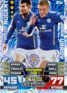 2014-2015 Match Attax EXTRA - Forward Duo - D8 - Nugent & Vardy - Leicester City - Imagen 1 de 1