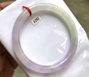 54MM Burma Natural Icy Lavender Jadeite Jade Bracelet Jade Bangle - Foto 1 di 10