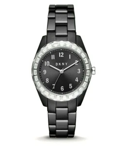 Reloj DKNY Mujer Nolita Tres Manejas Negro Acero Inoxidable Cristal NY2931 NUEVO CON ETIQUETAS - Imagen 1 de 3
