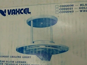 vaxcel lighting CO92043 halogen ceiling light w/triangle lenses borders(20AB - Picture 1 of 10