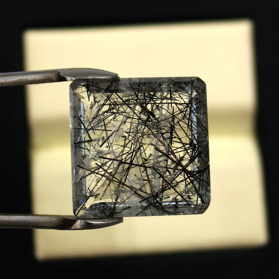 17.17 Cts Natural Tourmaline Rutile Quartz 17MM Faceted Cut Top Quality Gemstone - Image 1 of 4