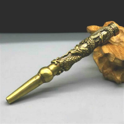 Vintage Solid Brass Cigarette Holder Dragon Filter Pipe Cigarette Holder NEW - Image 1 of 4