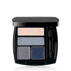Avon True Color STEEL BLUES Eyeshadow Quad ~ Brand NEW Cond ~ NEXT DAY SHIPPING - Picture 1 of 11