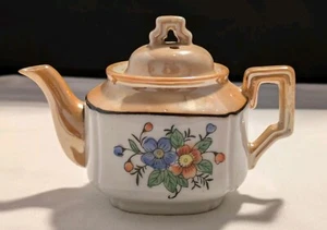 Vintage 1940er Jahre Glanzware Floral persönliche Größe Teekanne Made in Japan EUC - Bild 1 von 12