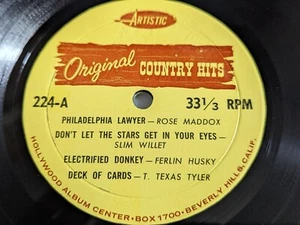 Various: Original Country Hits 1960's EP 33 1/3 RPM Rare 7" Compilation Artistic - Picture 1 of 5