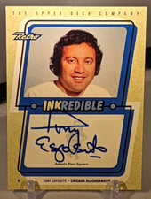 1999 Upper Deck Retro TONY ESPOSITO Inkredible Autograph On Card Blackhawks HOF