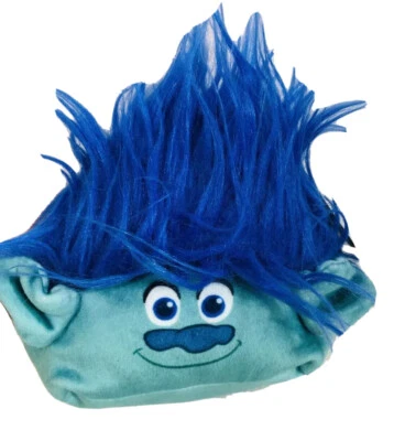 全新带标签 Dreamworks Trolls Branch Cubd Collectibles 柔软毛绒蓝色填充立方体 — 第 1/4 张图片