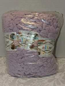 Alize Puffy Color Finger Loop Yarn X4 Skeins Lavender 3.53oz 9.8yds Each  - Picture 1 of 4