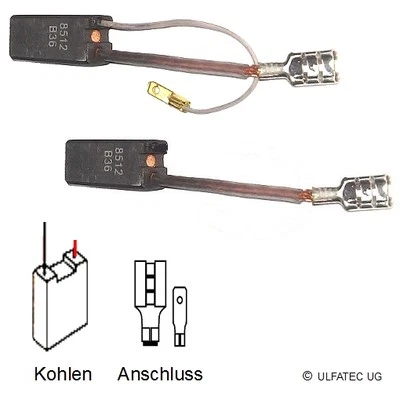 ULFATEC Spazzole di carbone DeWalt D25501, D25601 D25602, D25603, N047424 - 7x11x24 mm (2255)