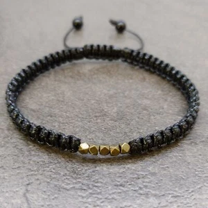 Herren Geflochtenes Seil Manschette Bettelarmband Armband Maritim Strand Surfer Biker - Bild 1 von 2