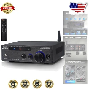 Amplificador Bluetooth Multifuncional - 100W x 2 Integrado para Audio Hogar y Coche - Imagen 1 de 9