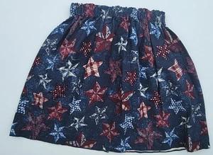 Handmade Patriotic 3D Star Gather Skirt 4th of July Skirt w/Glasses - Picture 1 of 5