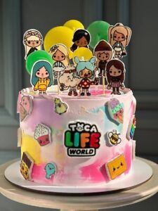 TOCA BOCA Cake topper, Toca Boca Characters, CUPCAKE CAKE TOPPER EDIBLE