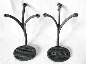 ANTIQUE EMERSON WALKING TRACTOR CARRIAGE BUGGY STEPS AUTO PART STEPS PAIR 2 - Picture 1 of 4