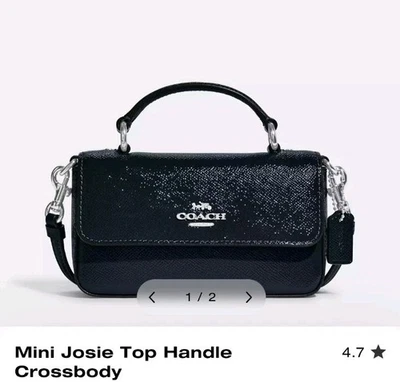 Coach Mini Josie Top Handle Crossbody CE650 MIDNIGHT Navy, NWT retails for $318 - Image 1 of 4