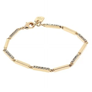 Pulsera Ralph Lauren Bar Link Elegante Moda Elegante Tono Dorado Cristal Nueva con Etiquetas - Imagen 1 de 23