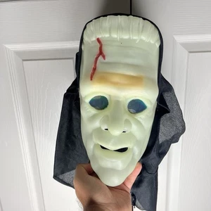 Glow-in-the-Dark Monster Mask With Holographic Eyes Black Hood & Elastic Strap - Picture 1 of 4
