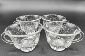 VTG Indiana Princess Clear Crystal Glass Grape Leaf Punch Replacement Cups - Picture 1 of 7