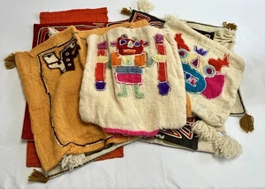 VTG Kuna Mola Embroidered Lot Of 11 Panama/Folk Art/Animals/Tribal/Aztec/Boho🤍 - Picture 1 of 23