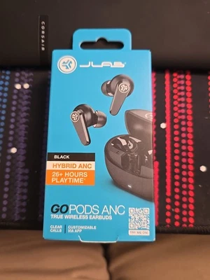 JLab GO Pods ANC Wireless Earbuds Hybrid Noise Canceling 26Hr Playtime IP55 - Image 1 of 2