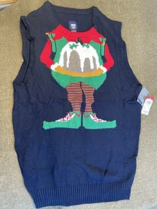 Vintage Route 66 Christmas ~ Holiday Ugly Sweater Weste Gr. M von Kmart - Bild 1 von 6