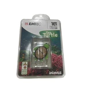 NEW SEALED Emtec Animal Design Novelty USB 2.0 Flash Drive 16 GB TURTLE - Picture 1 of 2