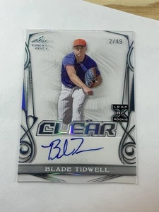 2023 Leaf Trinity Blade Tidwell Auto /49 Mets SSP - Picture 1 of 2