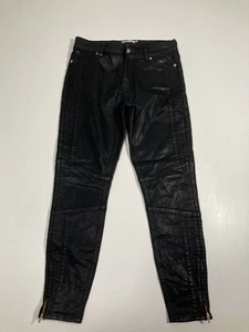 TED BAKER LEATHER LOOK Jeans - W28 L28 - Black - Great Condition - Women’s - Picture 1 of 5