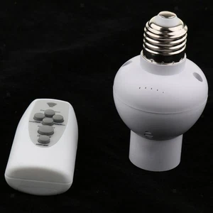 Dimmable Wireless Remote Control Bulb Holder Socket E27 On/Off Switch - Picture 1 of 6