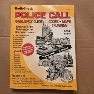 Radio Shack Police Call Frequency Guide 2004 Volume 6 VA NC FL GA DC SC PR WV - Picture 1 of 3